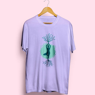 Yoga Woman Roots Half Sleeve T-Shirt