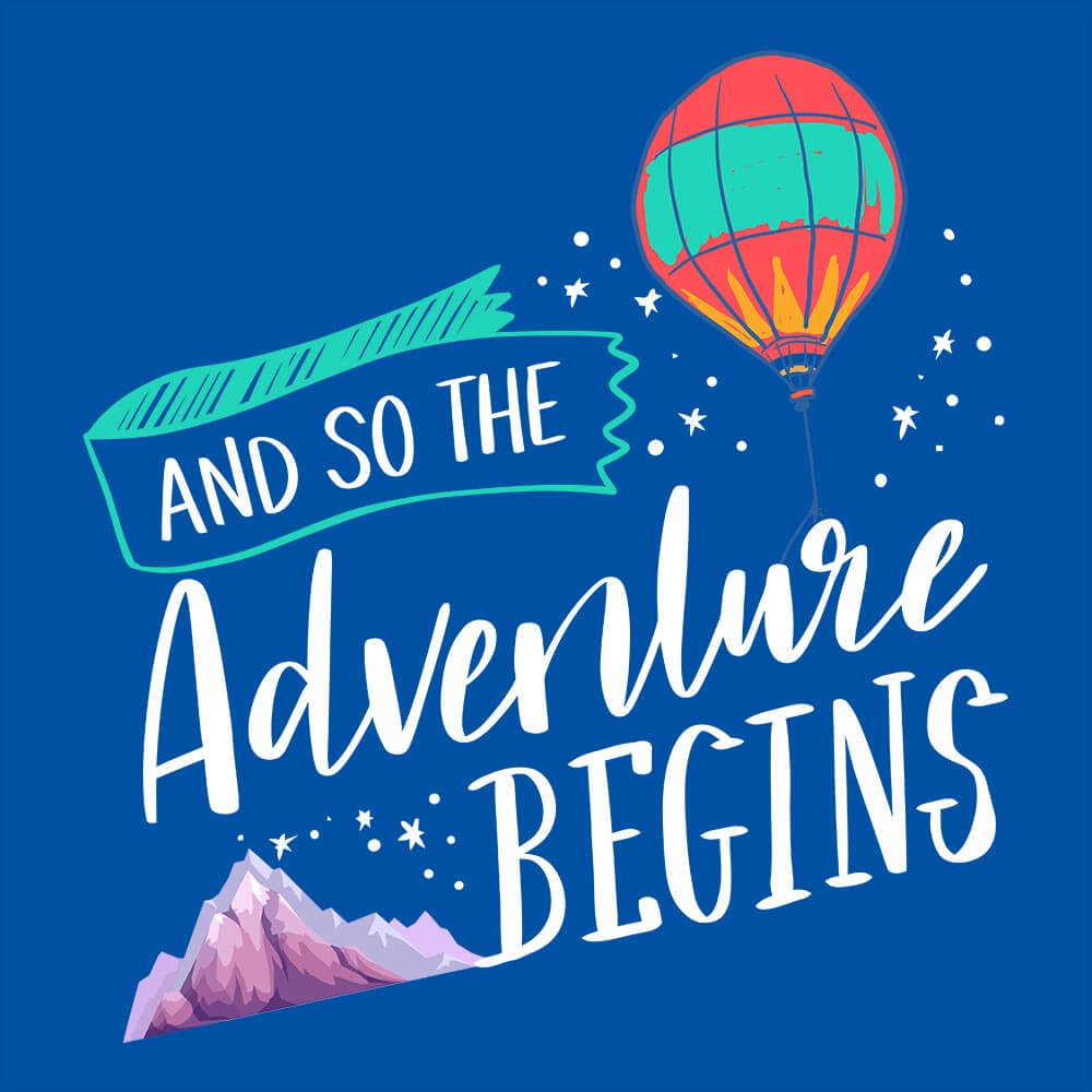 Adventure Begins Half Sleeve T-Shirt - Soul & Peace
