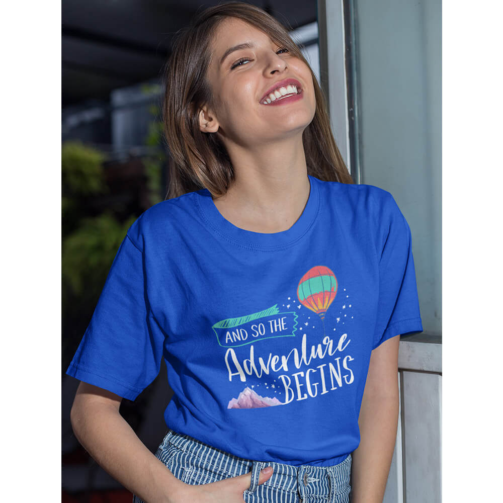 Adventure Begins Half Sleeve T-Shirt - Soul & Peace