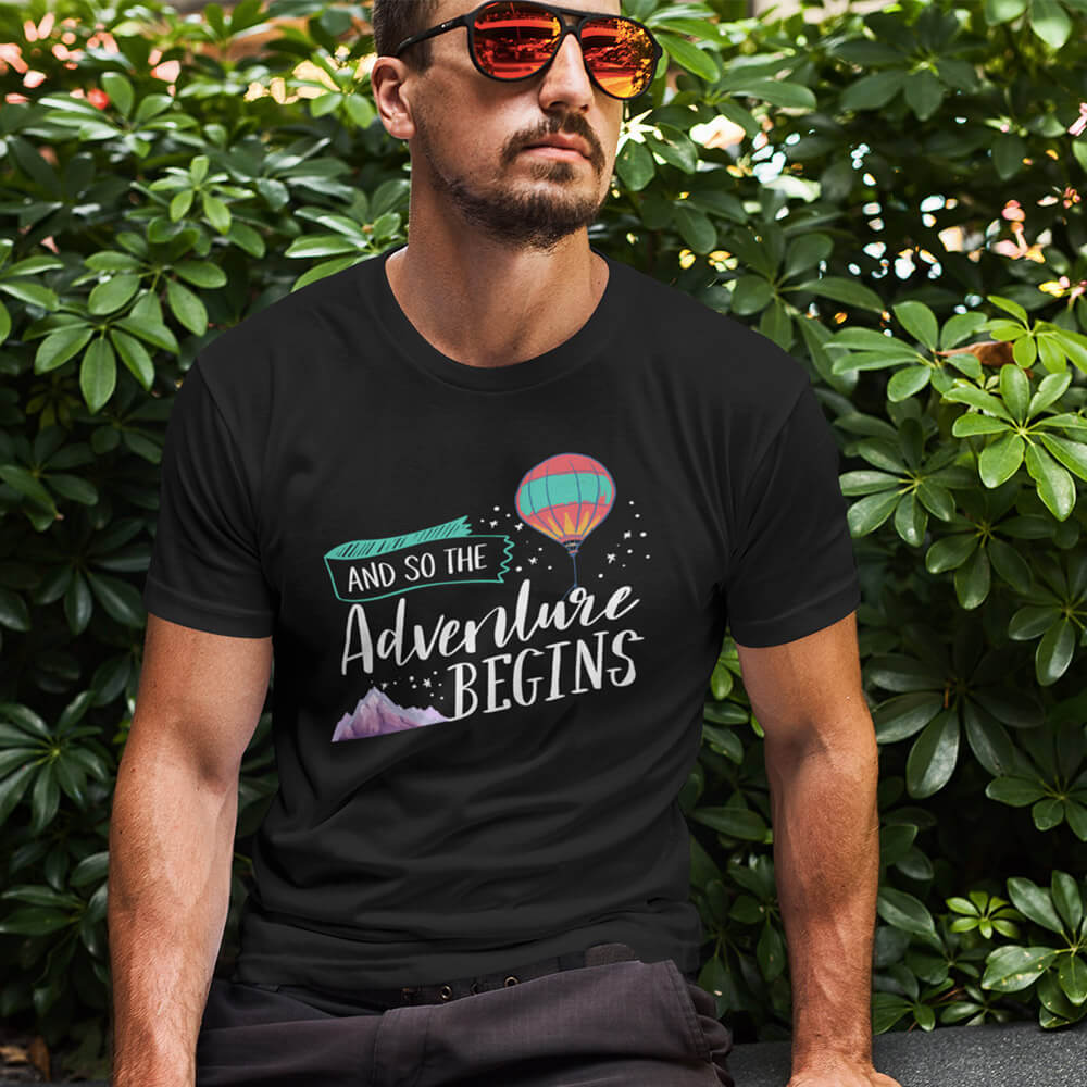 Adventure Begins Half Sleeve T-Shirt - Soul & Peace