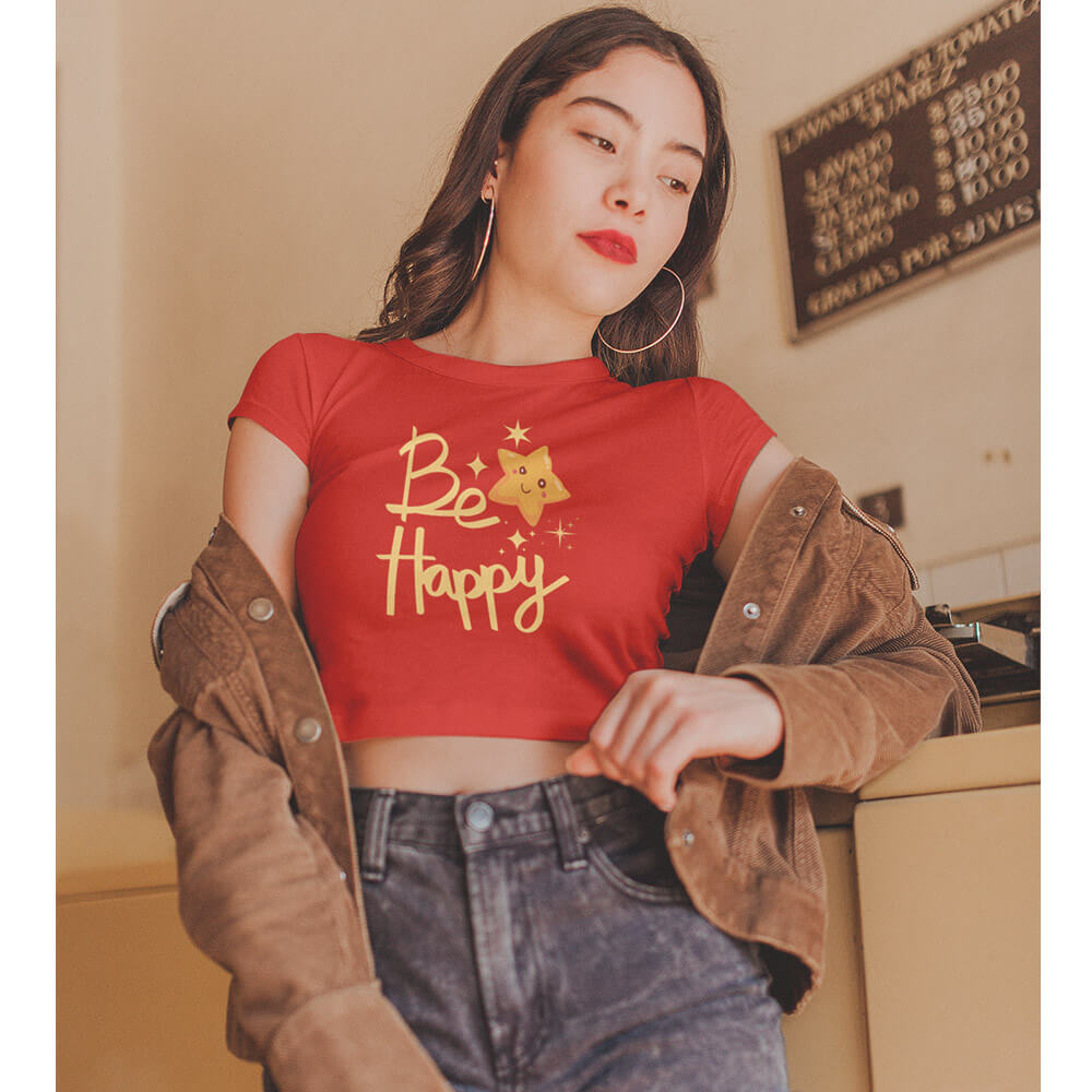 Be Happy Crop Top - Soul & Peace