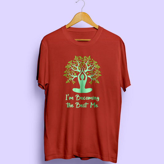 CloudSell Enterprise T-Shirt for Unisex Yoga T-Shirt (Design - Meditation  Tree Yoga)