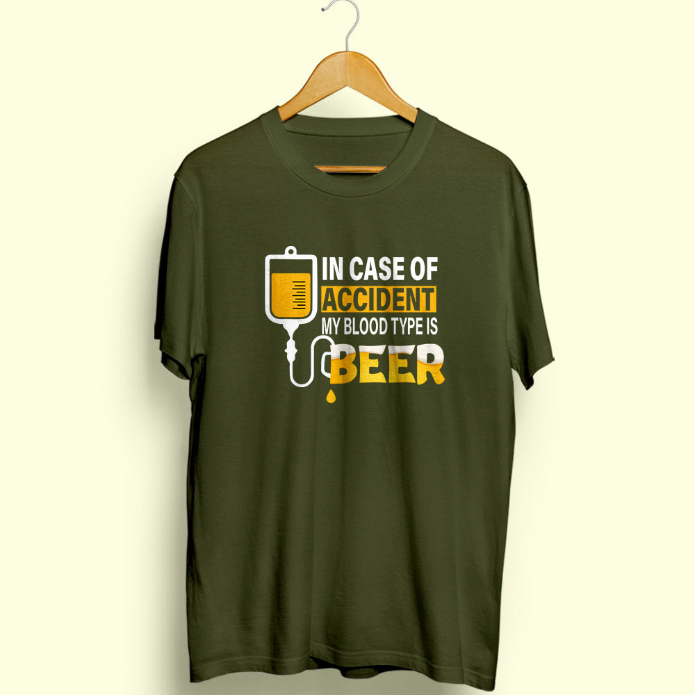 Blood Type Is Beer Half Sleeve T-Shirt - Soul & Peace