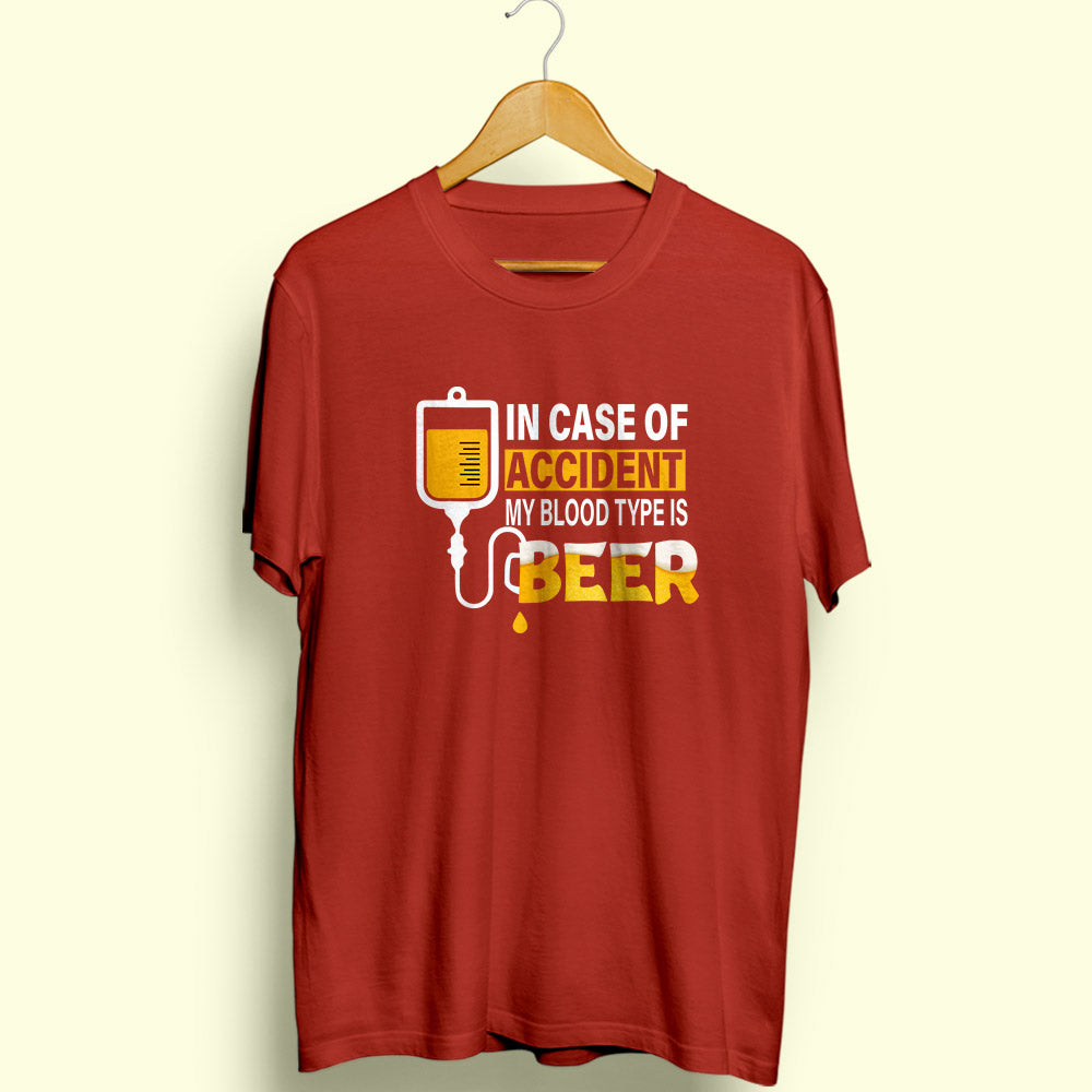 Blood Type Is Beer Half Sleeve T-Shirt - Soul & Peace