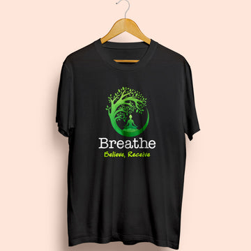 Breathe Believe Receive Half Sleeve T-Shirt