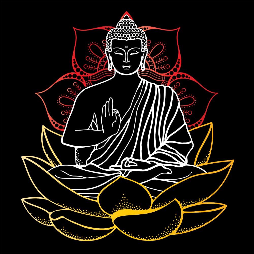 The Buddha Half Sleeve T-Shirt - Soul & Peace