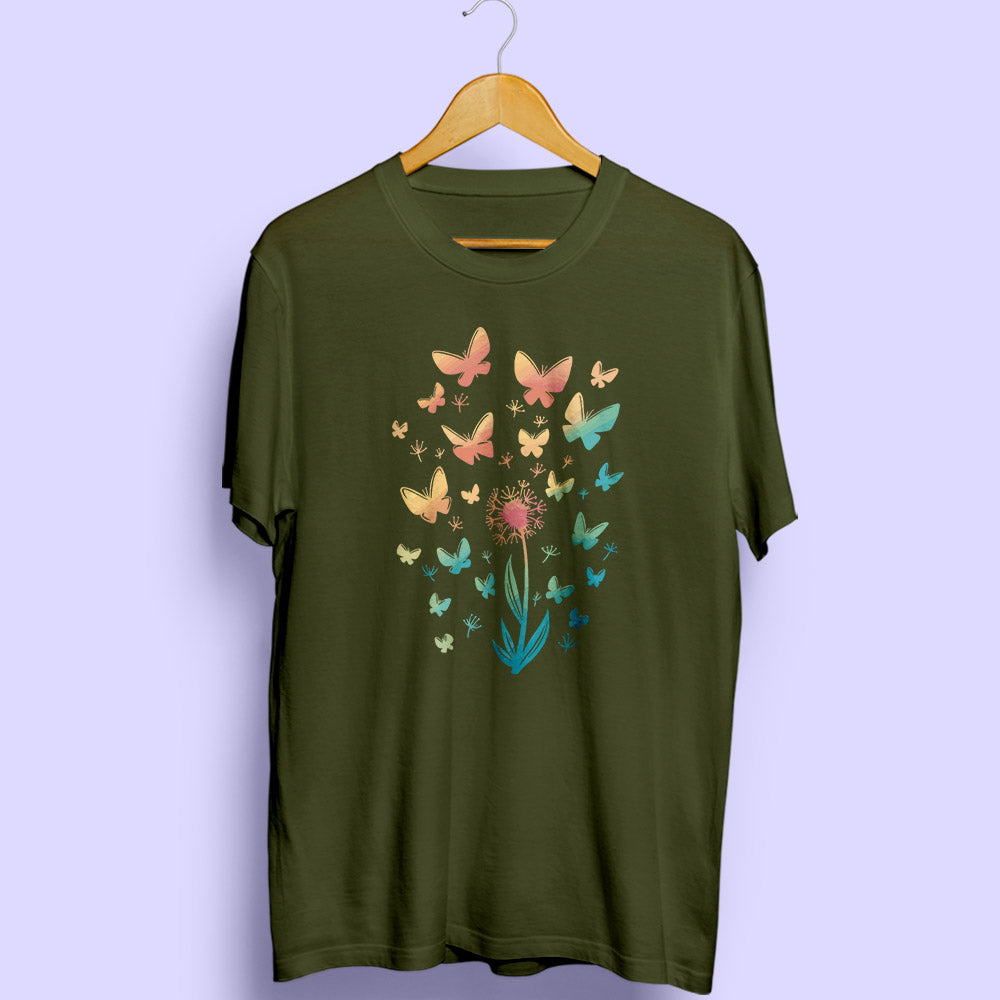 Butterflies Half Sleeve T-Shirt - Soul & Peace