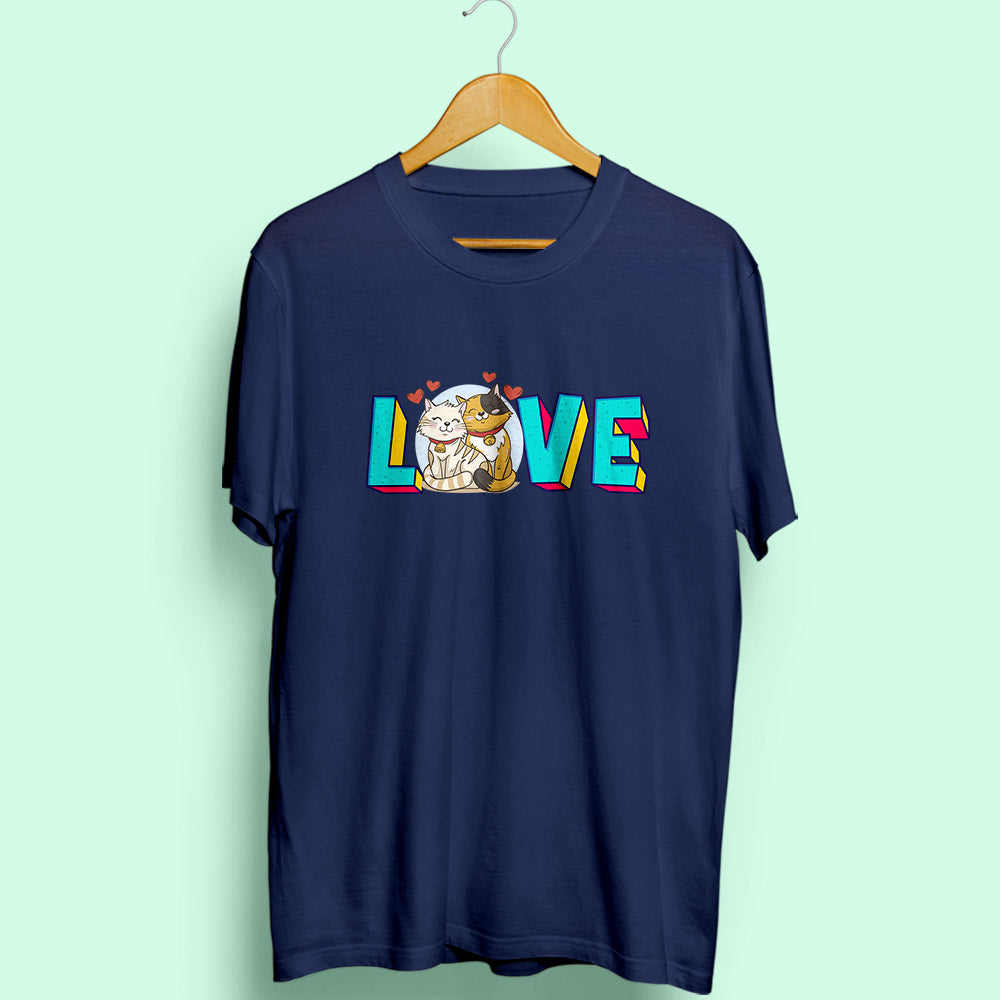 Love Cat Half Sleeve T-Shirt