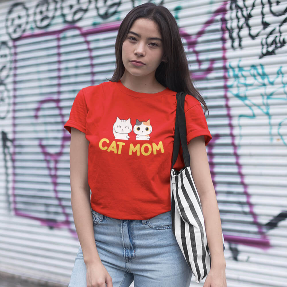 Cat Mom Half Sleeve T-Shirt - Soul & Peace