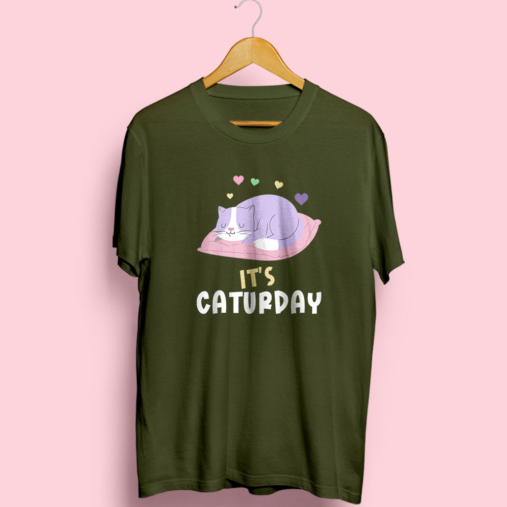 Caturday Half Sleeve T-Shirt - Soul & Peace