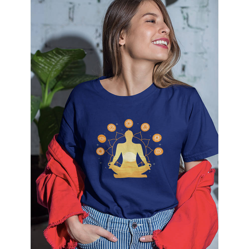 Chakra Half Sleeve T-Shirt - Soul & Peace