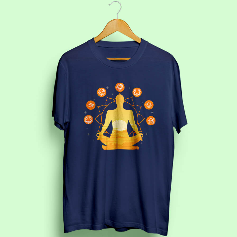 Chakra Half Sleeve T-Shirt - Soul & Peace