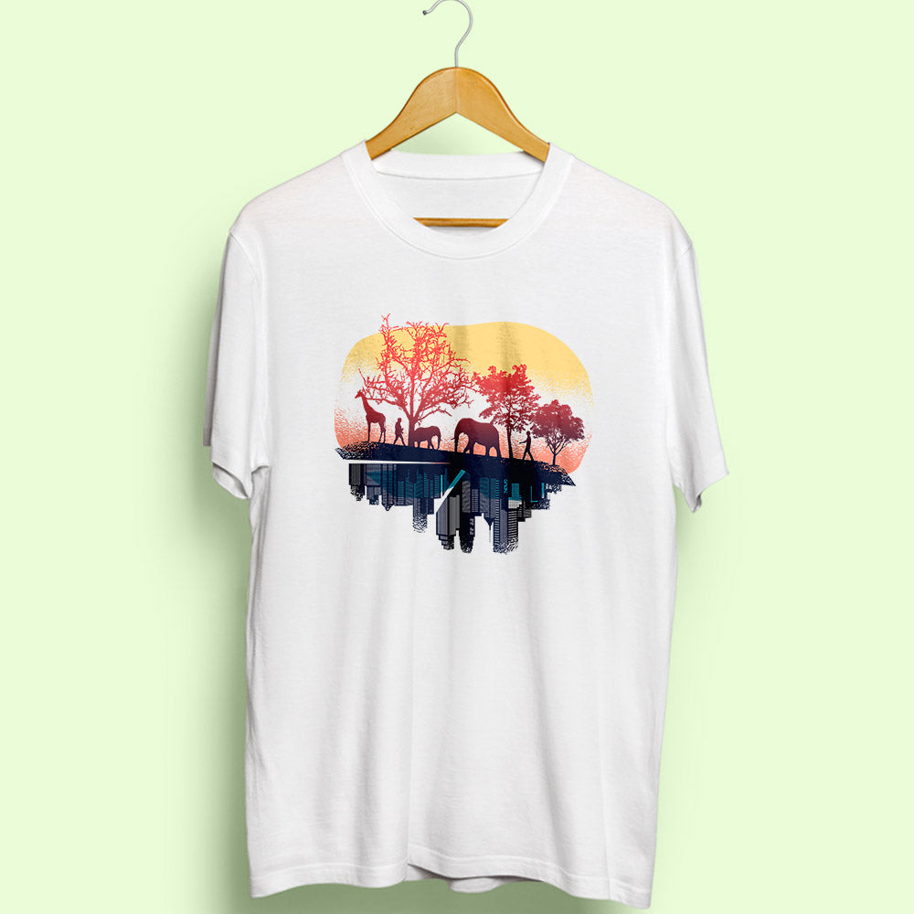 City Nature Half Sleeve T-Shirt - Soul & Peace