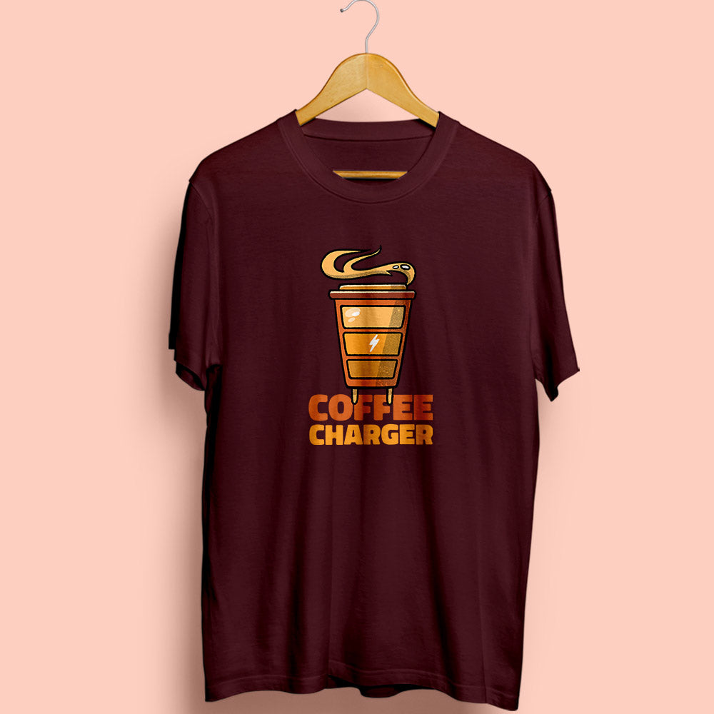 Coffee Charger Half Sleeve T-Shirt - Soul & Peace