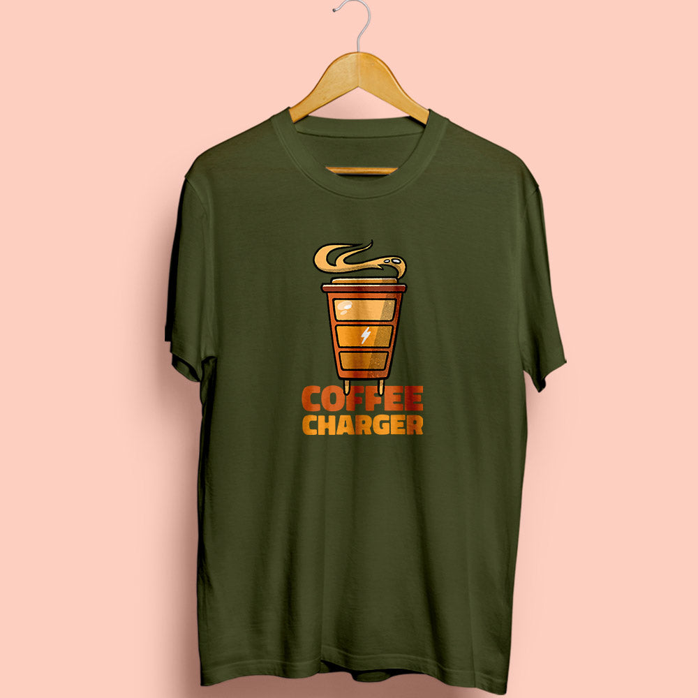 Coffee Charger Half Sleeve T-Shirt - Soul & Peace