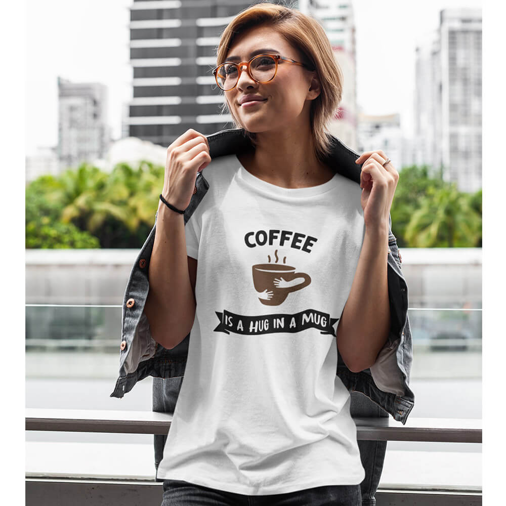 Coffee Is Hug Half Sleeve T-Shirt - Soul & Peace