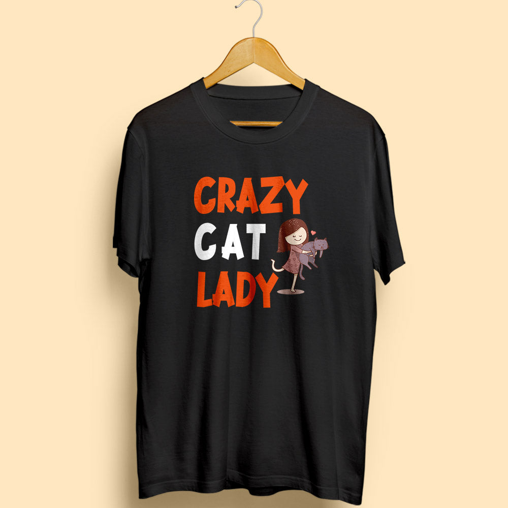 Crazy Cat Lady Half Sleeve T-Shirt - Soul & Peace