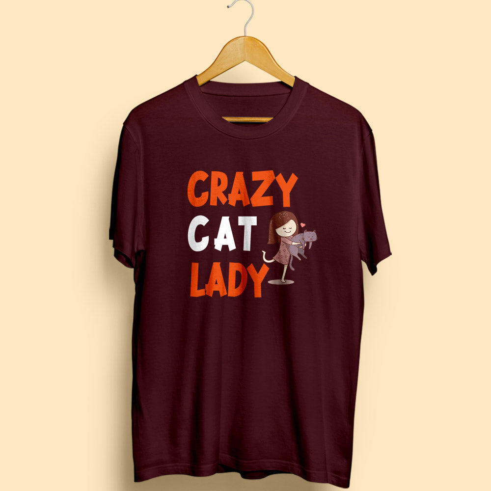 Crazy Cat Lady Half Sleeve T-Shirt - Soul & Peace