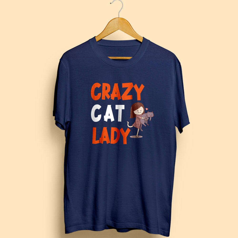 Crazy Cat Lady Half Sleeve T-Shirt - Soul & Peace