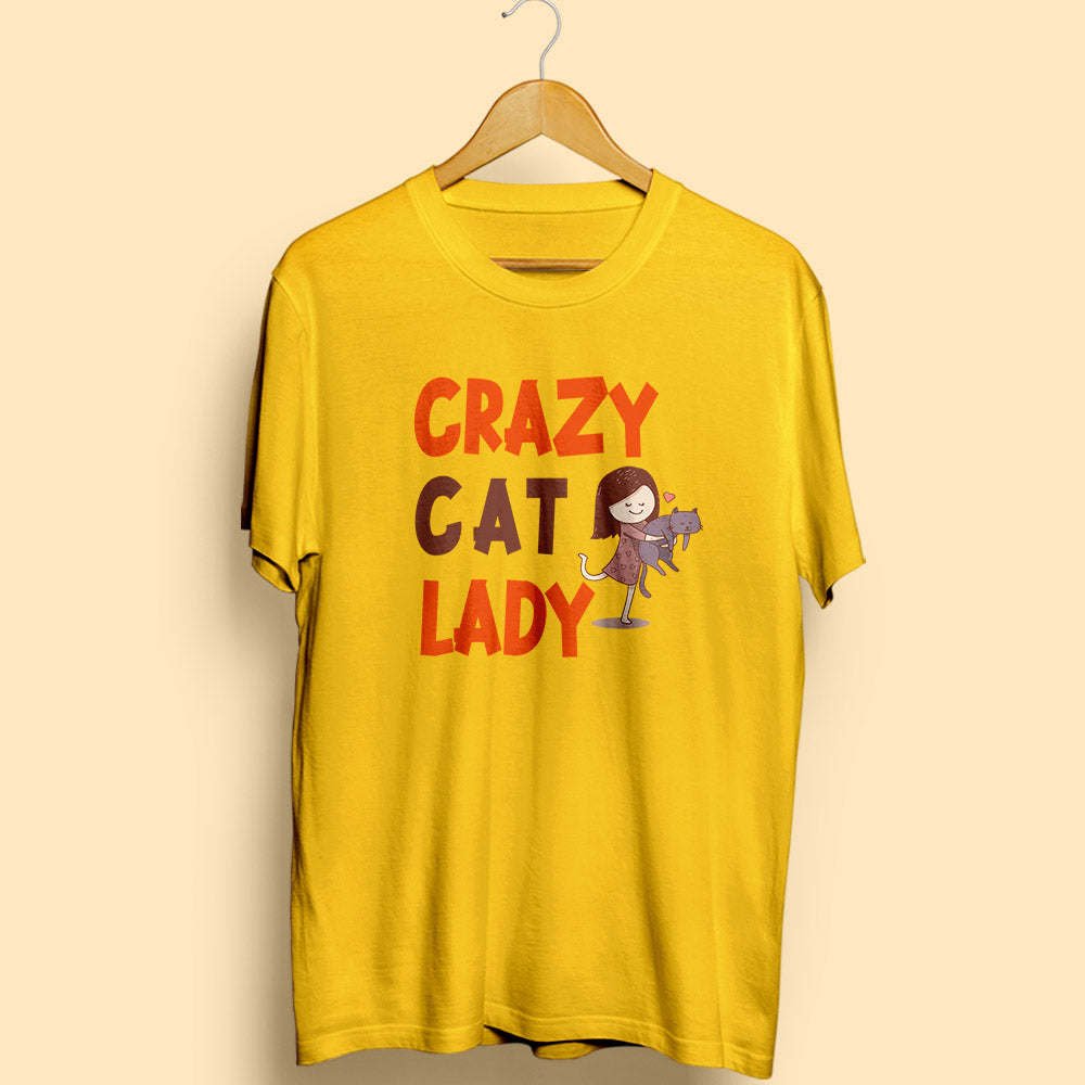 Crazy Cat Lady Half Sleeve T-Shirt - Soul & Peace