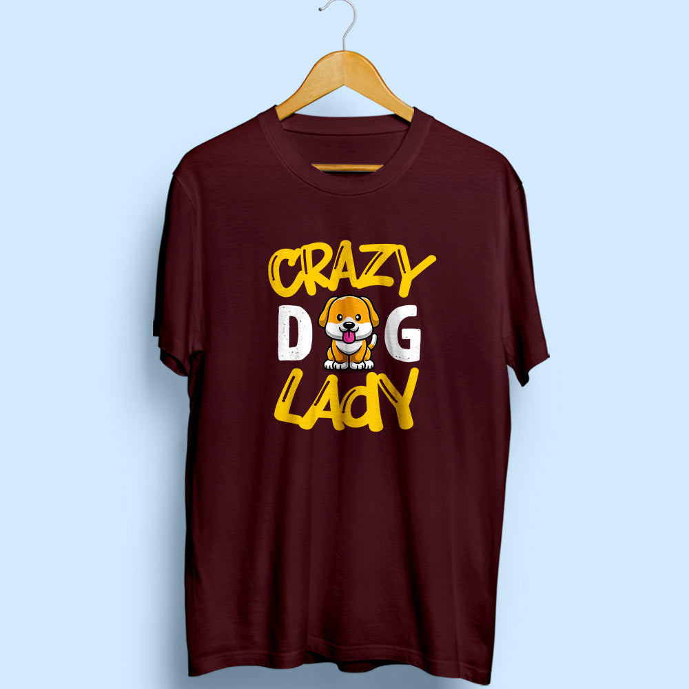 Crazy Dog Lady Half Sleeve T-Shirt - Soul & Peace
