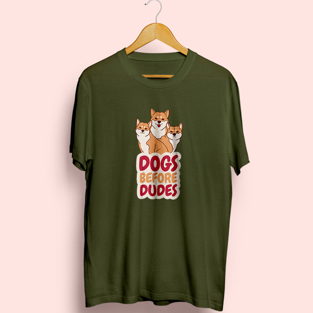 Dogs Before Dudes Half Sleeve T-Shirt - Soul & Peace