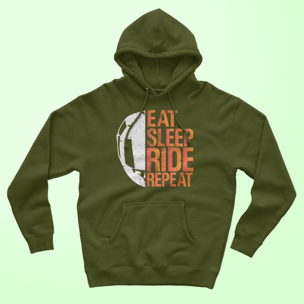 Eat Sleep Ride Repeat Unisex Hoodie - Soul & Peace