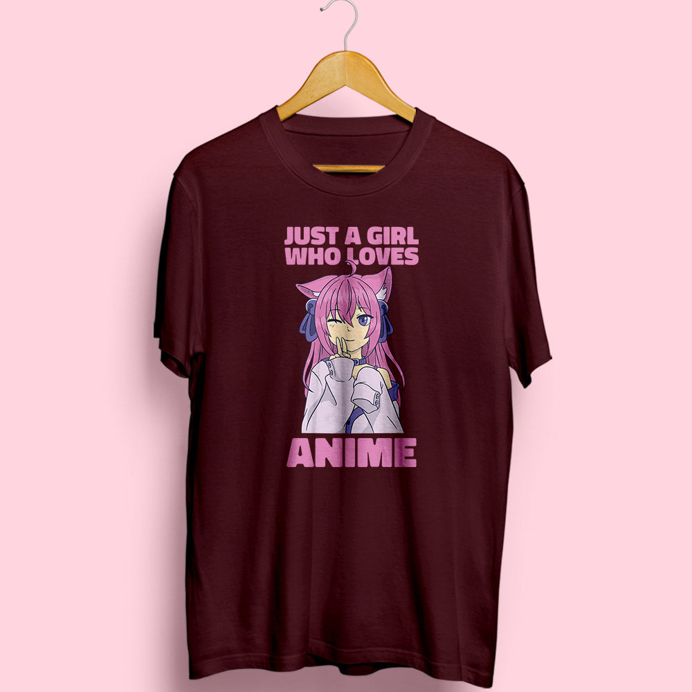 Girl Loves Anime Half Sleeve T-Shirt