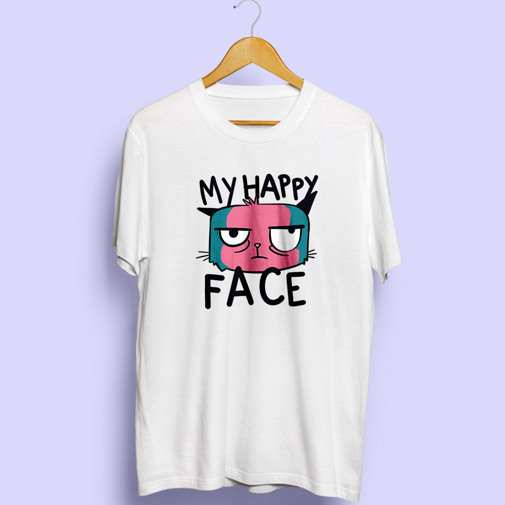 Happy Face Half Sleeve T-Shirt - Soul & Peace