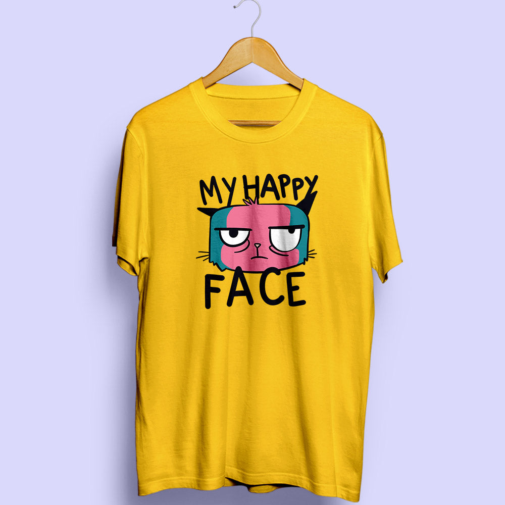 Happy Face Half Sleeve T-Shirt