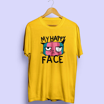Happy Face Half Sleeve T-Shirt