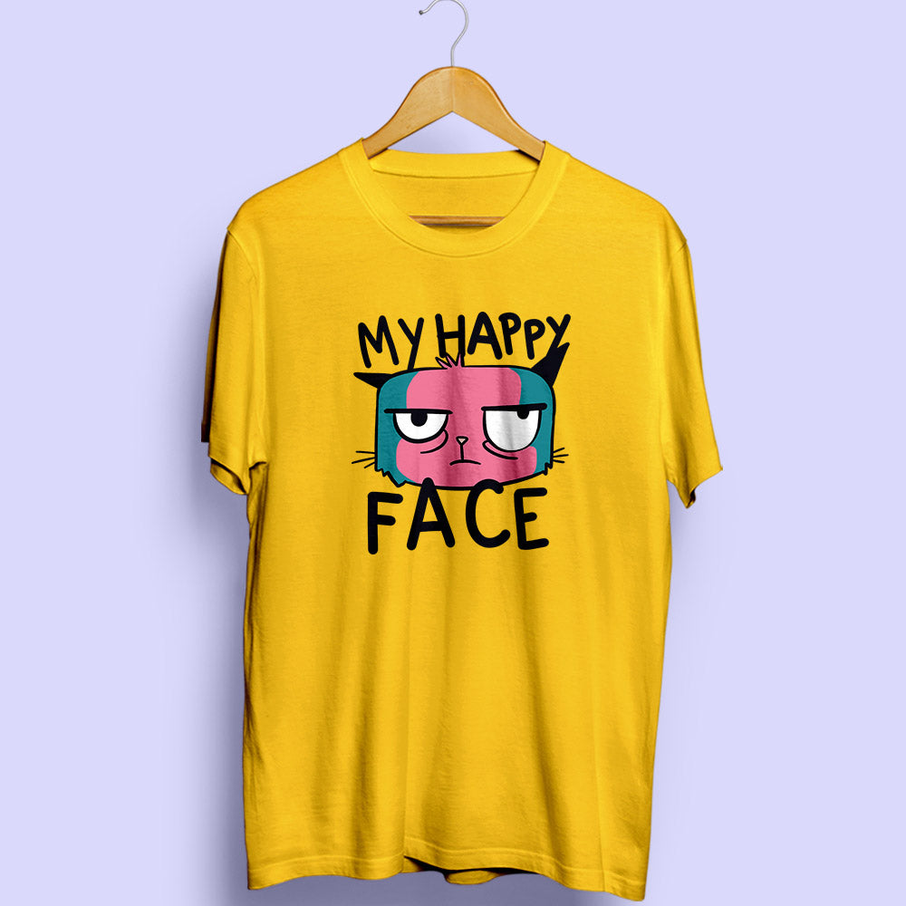 Happy Face Half Sleeve T-Shirt - Soul & Peace