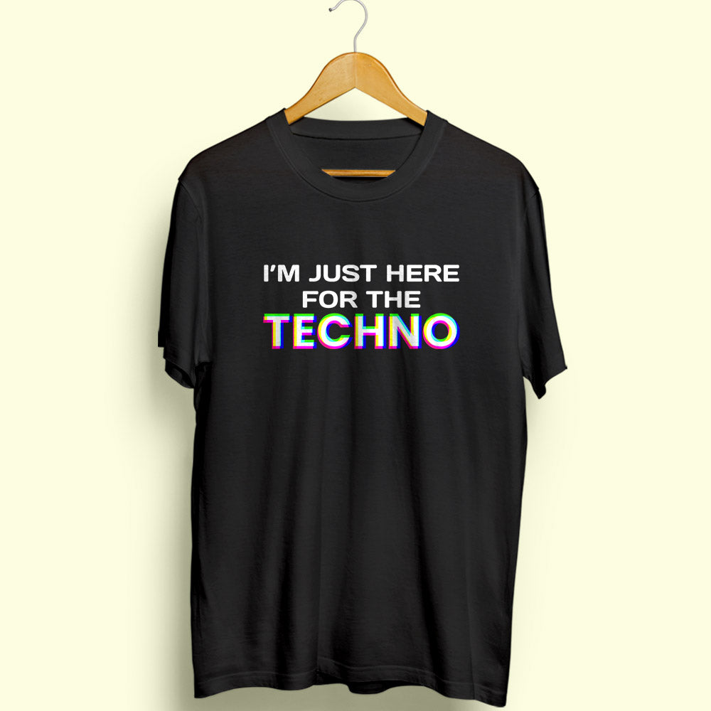 Here For The Techno Half Sleeve T-Shirt - Soul & Peace