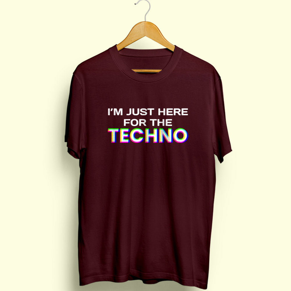 Here For The Techno Half Sleeve T-Shirt - Soul & Peace