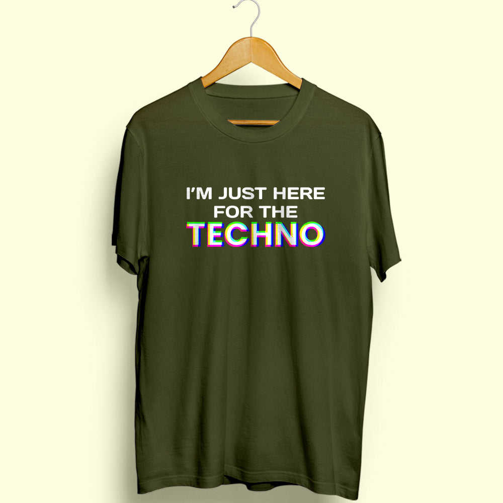 Here For The Techno Half Sleeve T-Shirt - Soul & Peace