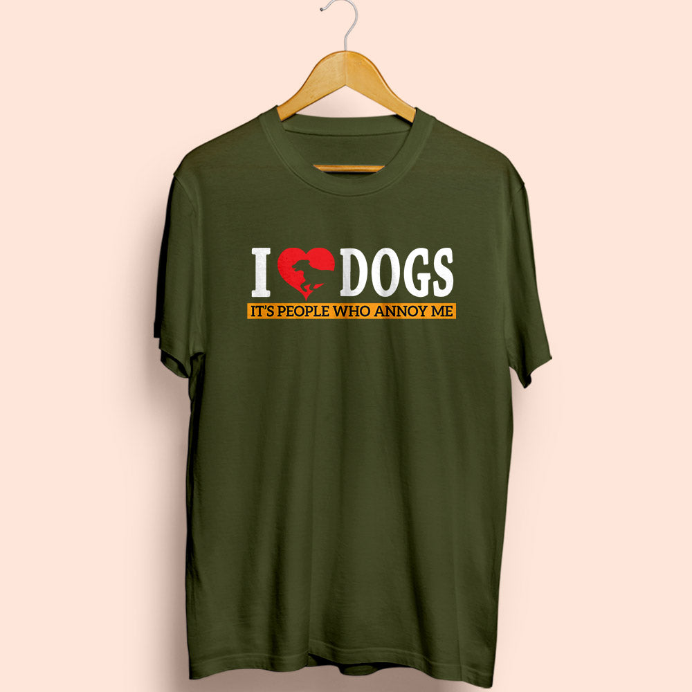 I Love Dogs Half Sleeve T-Shirt - Soul & Peace