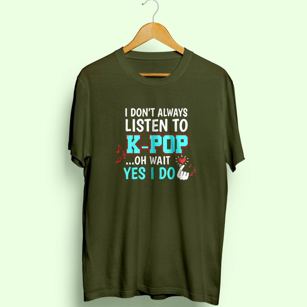 Listen to K-Pop Half Sleeve T-Shirt - Soul & Peace