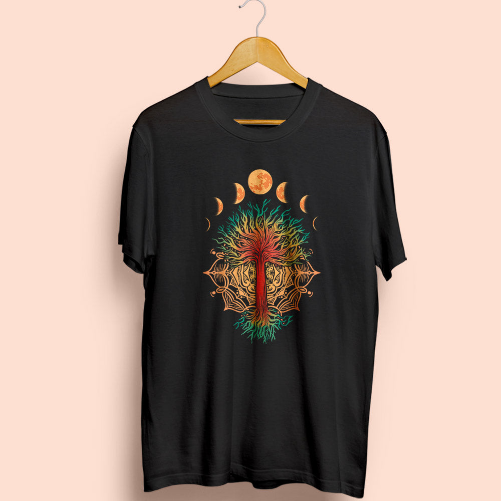 Moon Phases Half Sleeve T-Shirt - Soul & Peace