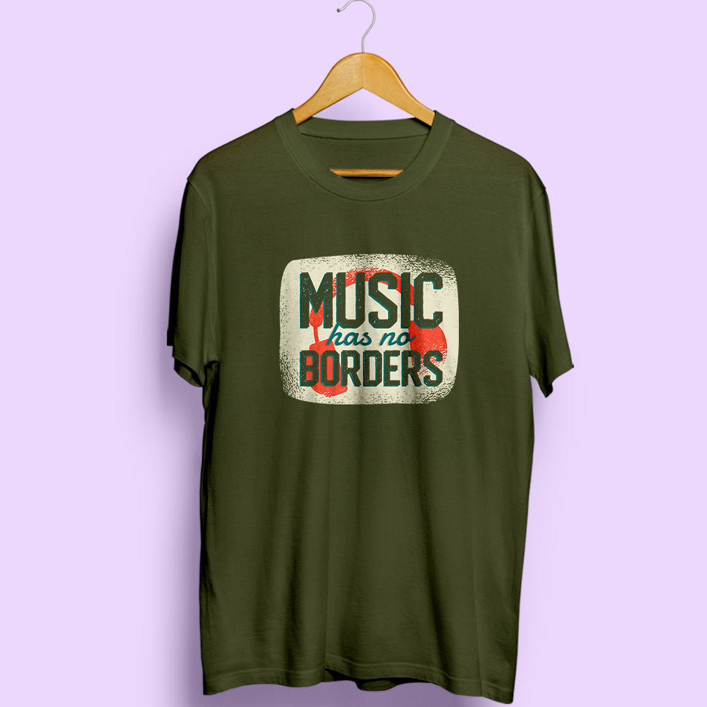 Music Has No Borders Half Sleeve T-Shirt - Soul & Peace