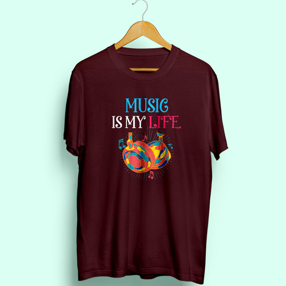 Music Is My Life Half Sleeve T-Shirt - Soul & Peace