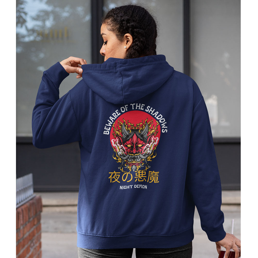 Night Demon (Back Print) Unisex Hoodie