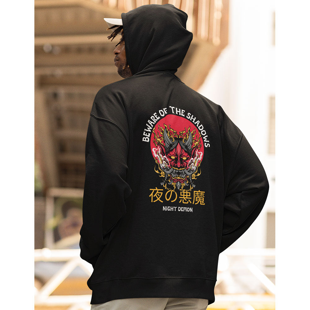 Night Demon (Back Print) Unisex Hoodie