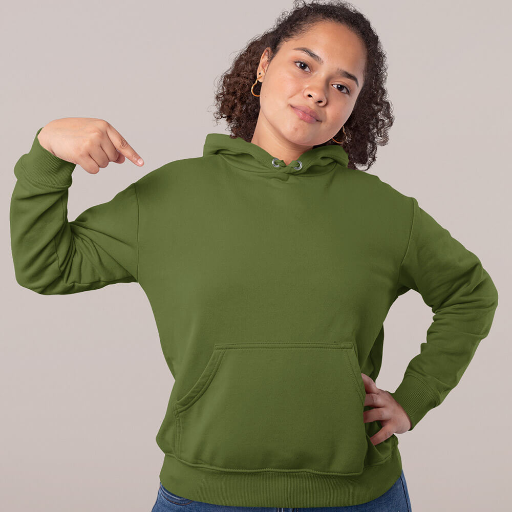 Solid: Olive Green Hoodie - Soul & Peace