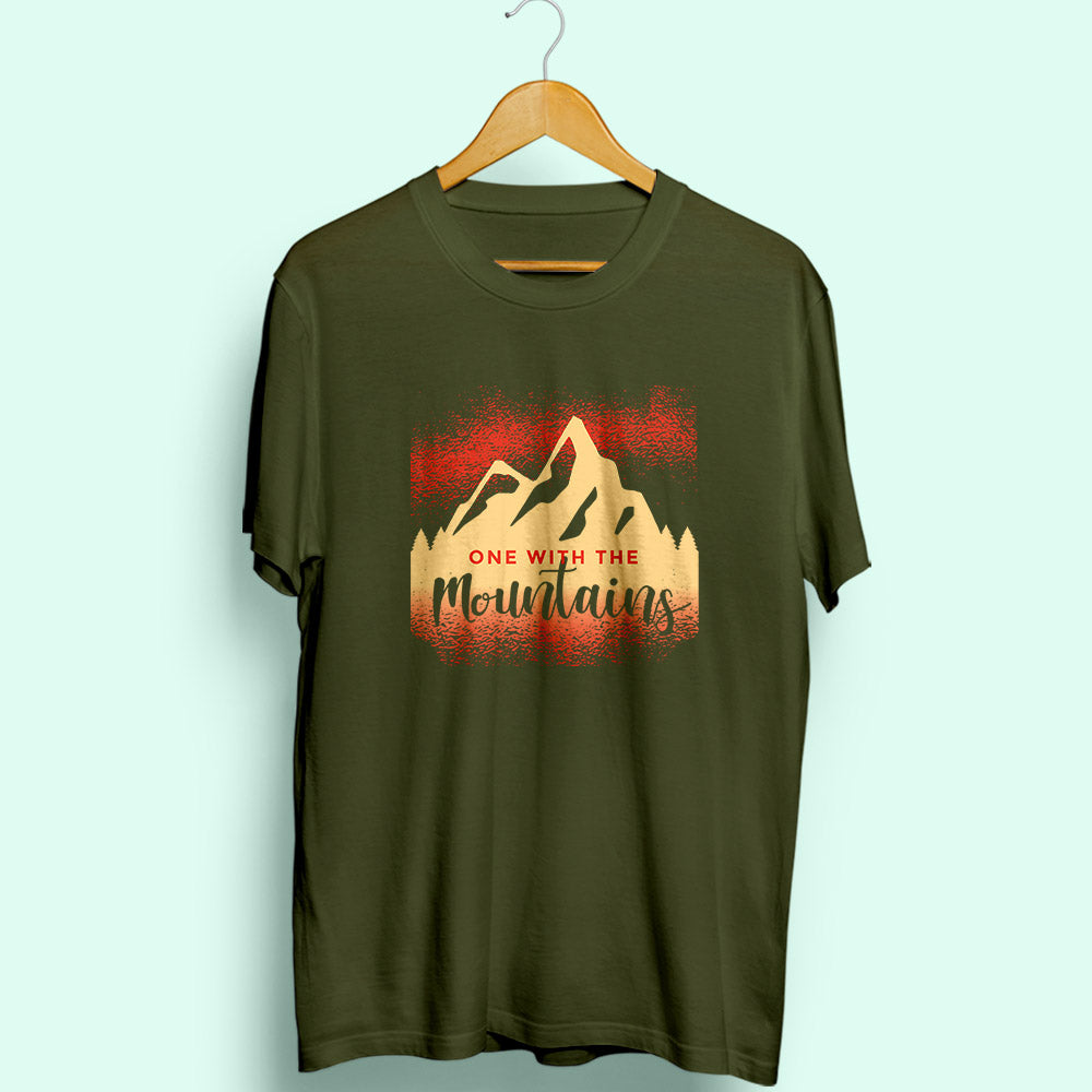 One With The Mountains Half Sleeve T-Shirt