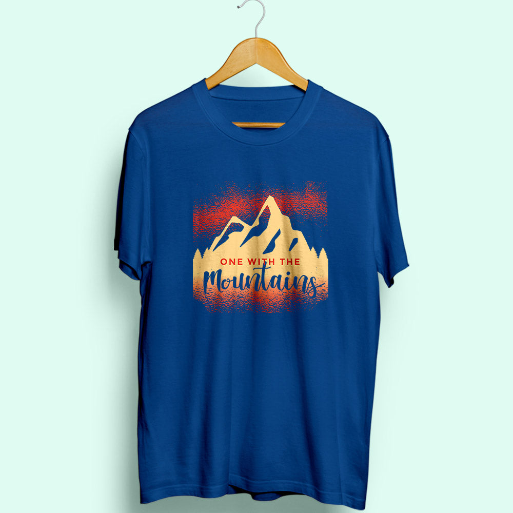 One With The Mountains Half Sleeve T-Shirt