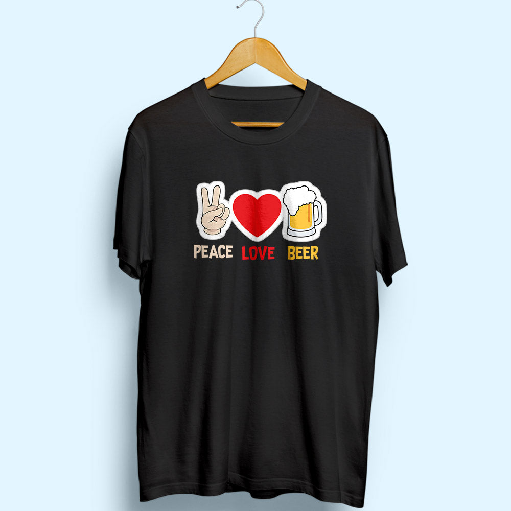 Peace Love Beer Half Sleeve T-Shirt - Soul & Peace
