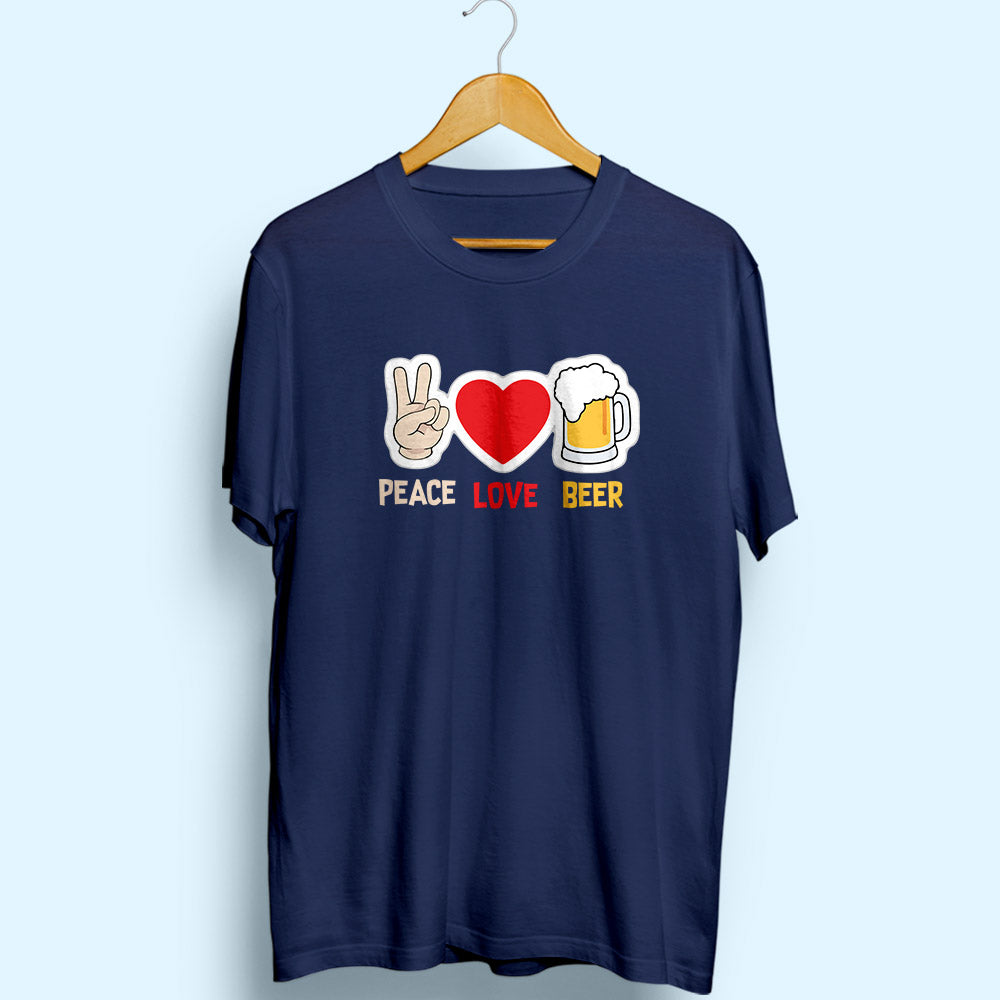 Peace Love Beer Half Sleeve T-Shirt - Soul & Peace