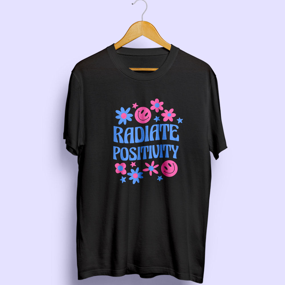 Radiate Positivity Half Sleeve T-Shirt - Soul & Peace