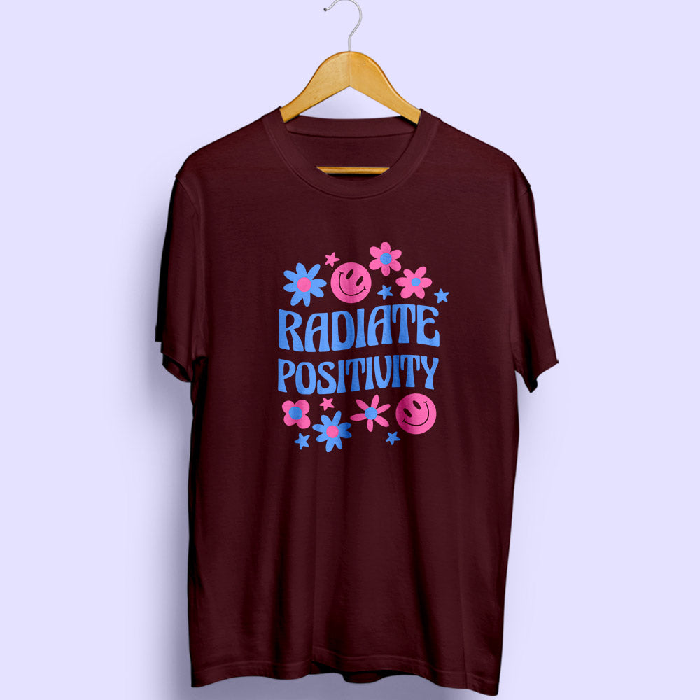 Radiate Positivity Half Sleeve T-Shirt - Soul & Peace