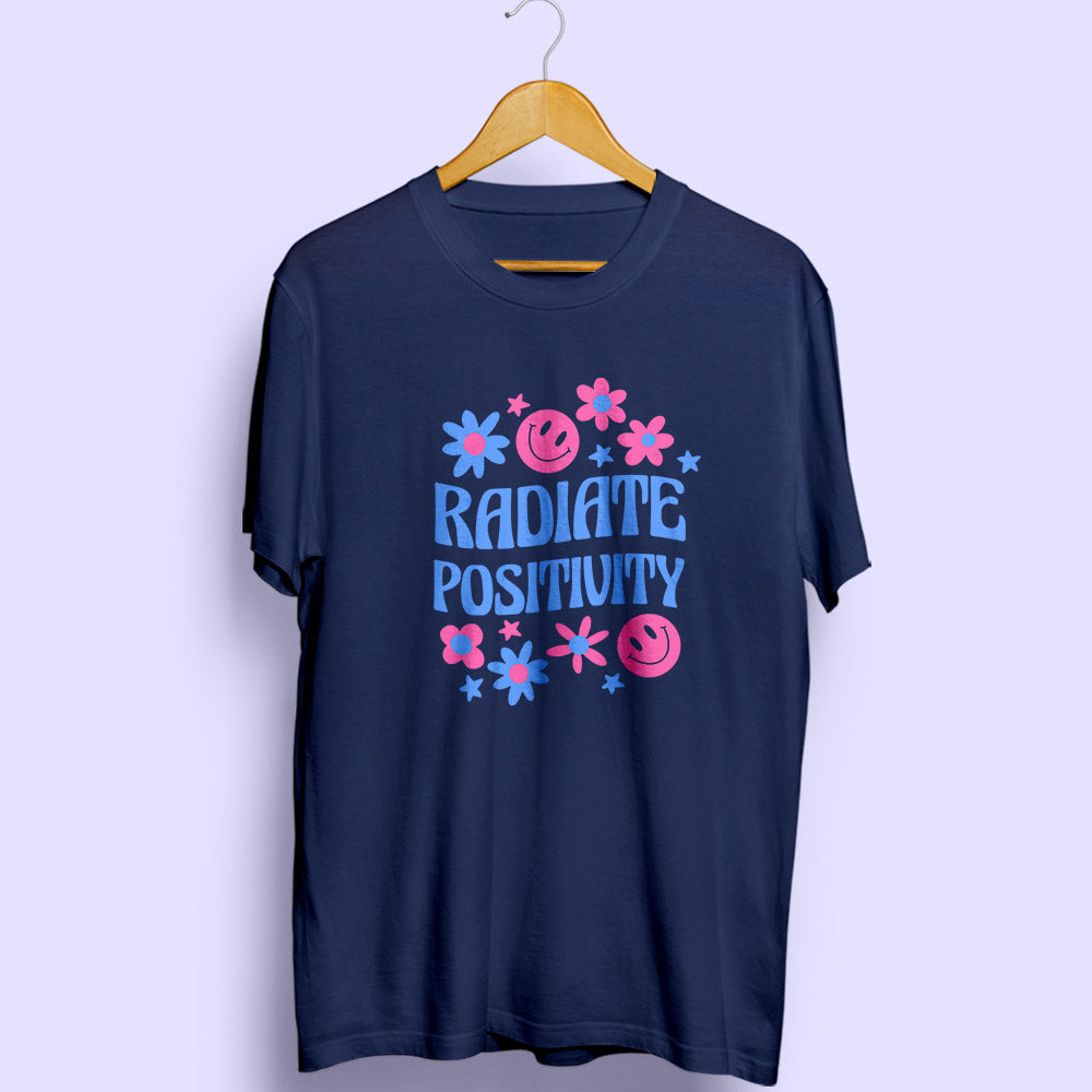 Radiate Positivity Half Sleeve T-Shirt - Soul & Peace